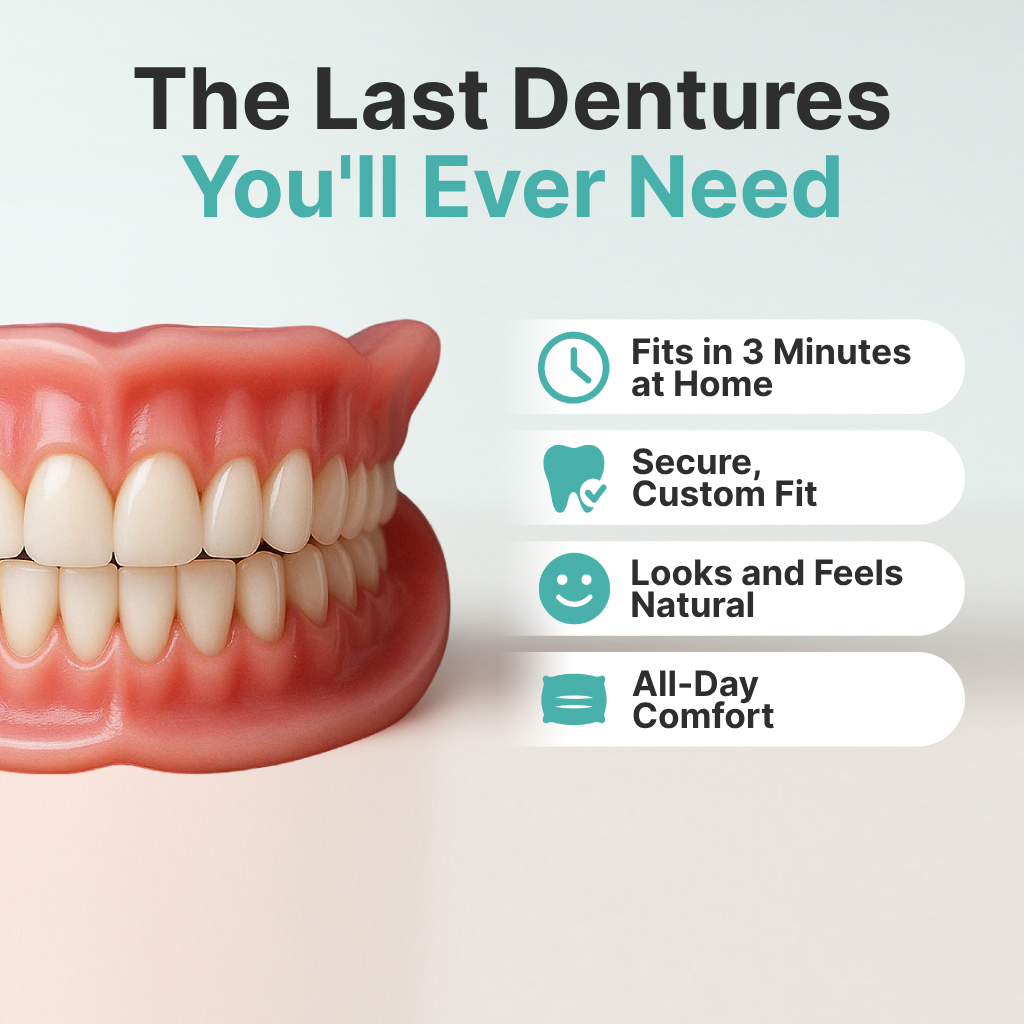 👵Health America Subsidized Product | Custom-Fit Full Functional DenturesMake you more confident – Made in the USA & FDA-Certified