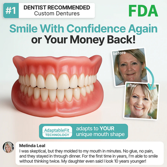 👵Health America Subsidized Product |   Custom-Fit Full Functional DenturesMake you more confident – Made in the USA & FDA-Certified
